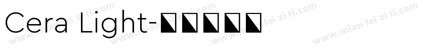 Cera Light字体转换